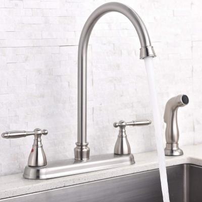 SHACO Two Handle Stainless Steel Kitchen Faucet With Sprayer,Kitchen S...