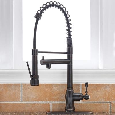 Antique Single Handle Pull Down Sprayer Oil Rubbed Bronze Pre-Rinse Ki...