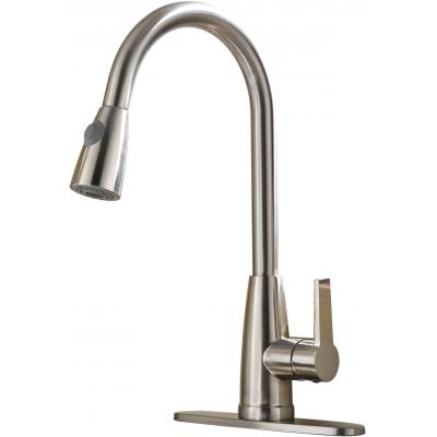 SHACO Stainless Steel Single Handle Pull Down Sprayer Kitchen Faucet, ...