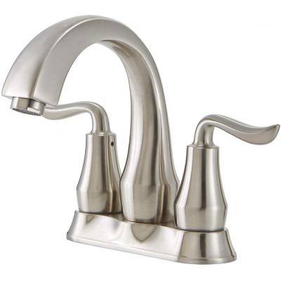 SHACO Lavatory Vanity 2-handle Brushed Nickel Bathroom Faucet, Stainle...