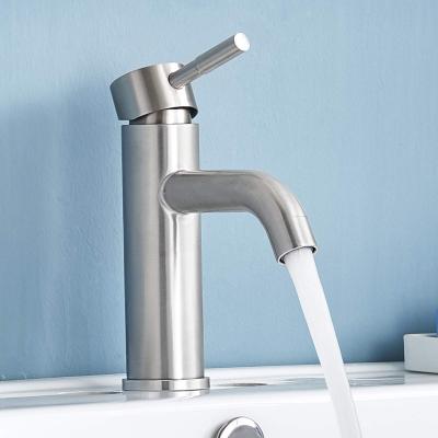 Shaco Commercial Stainless Steel Vanity Single Handle Bathroom Faucet ...