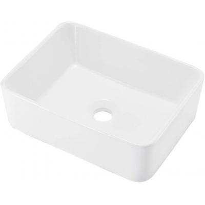 SHACO Modern Rectangular Above White Porcelain Ceramic Bathroom Vessel...